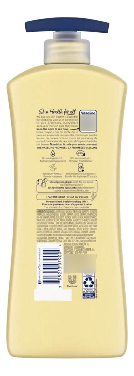 Loción Hidratante Corporal Vaseline Intensive Care 600g Fragancia Nourishing moisture