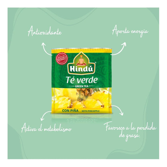Aromatica Infusion Te Verde Y Piña 10 Sobres