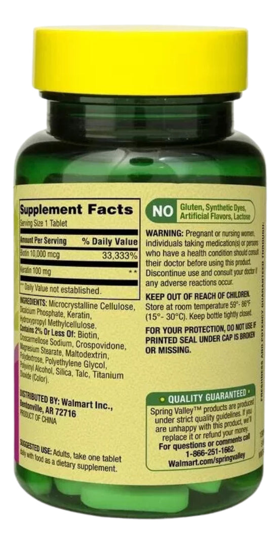 Biotina 10000 Mcg Con Keratina - Hair Skin Nails