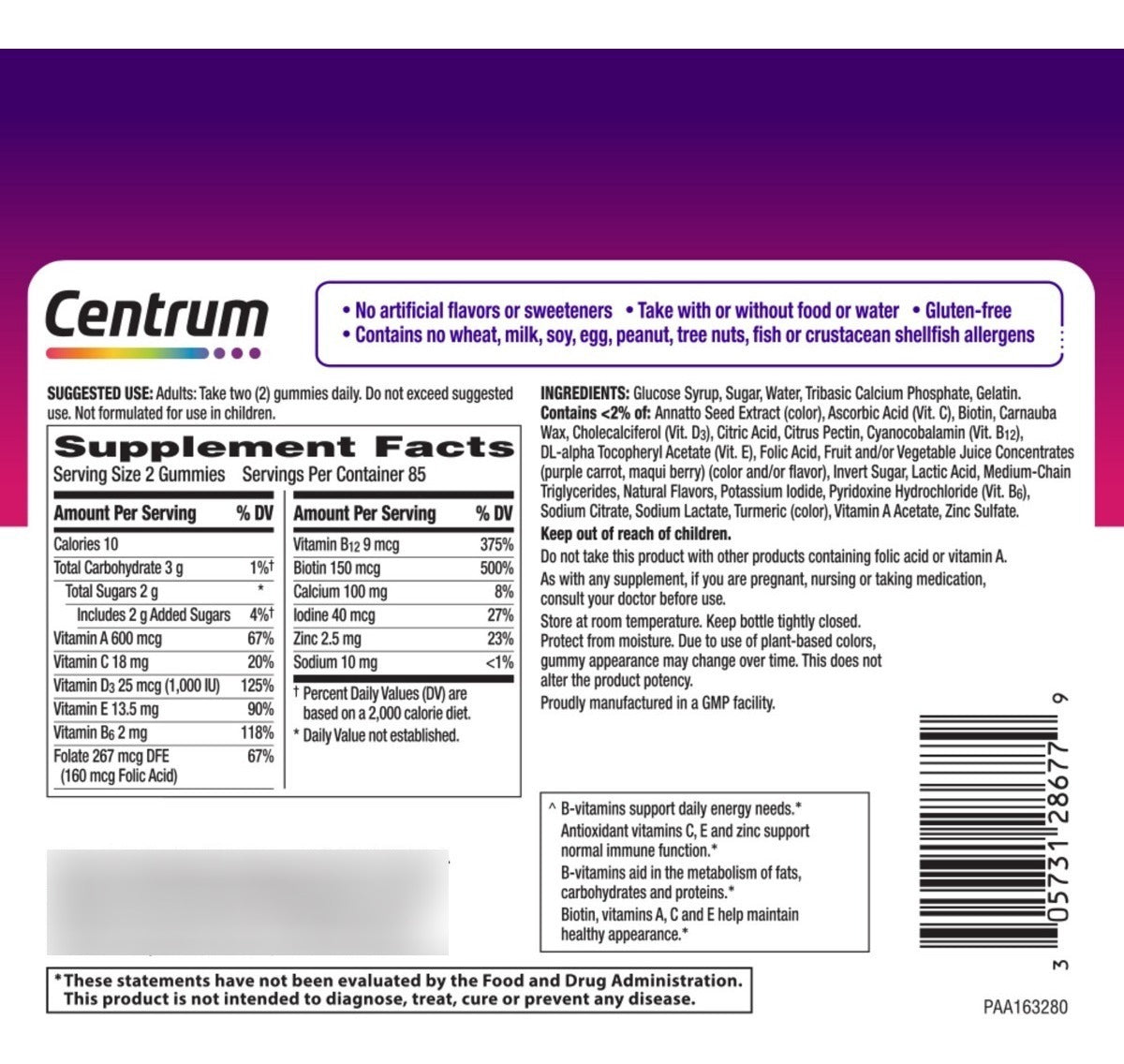 Centrum Gomitas Multivitaminico Para Mujeres Multigummies