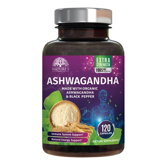 Ashwagandha Orgánica Extra Fuerte 1950 Mg Polvo Antioxidante