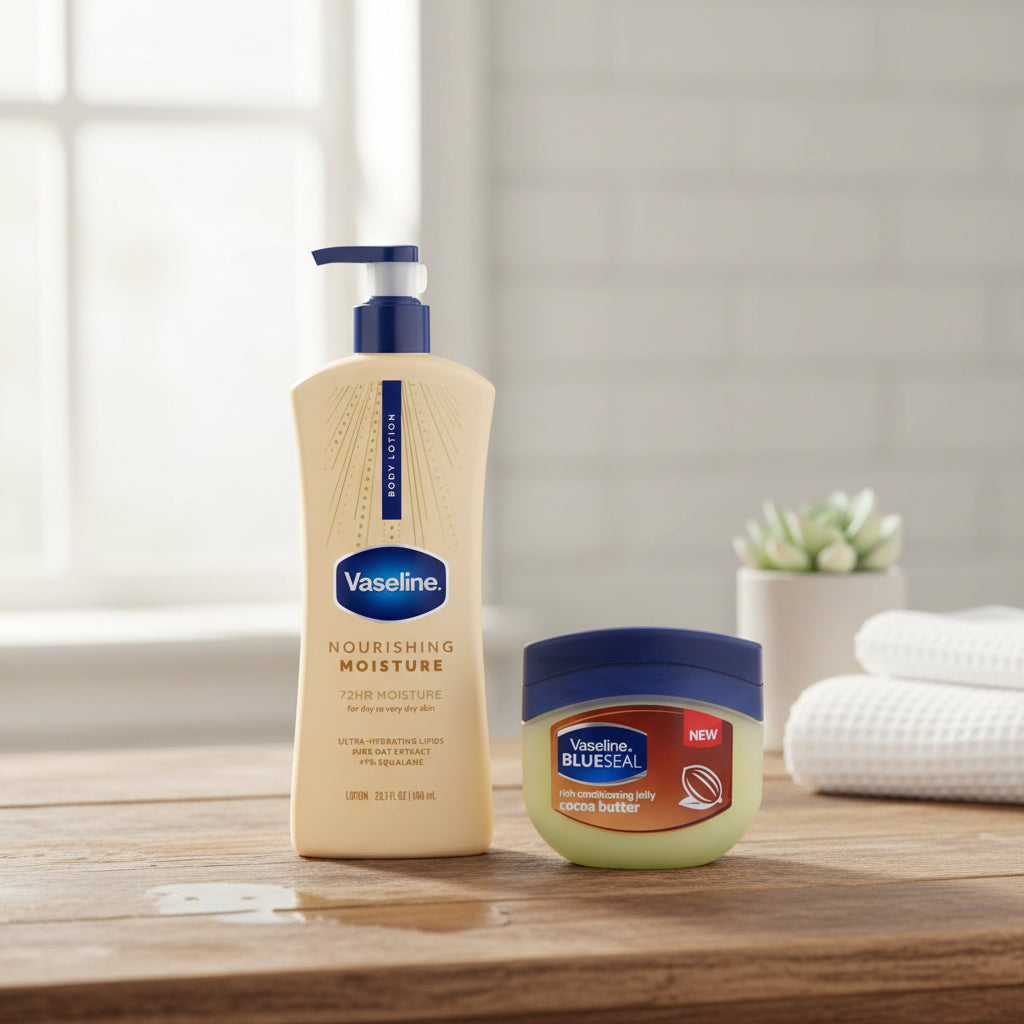 Vaseline Corporal  Nourishing Moisture +vaselin Cocoa Butter