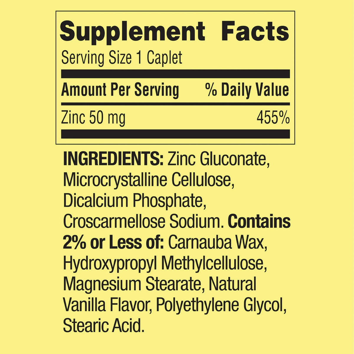 Zinc 50 Mg Spring Valley 200 Tabletas