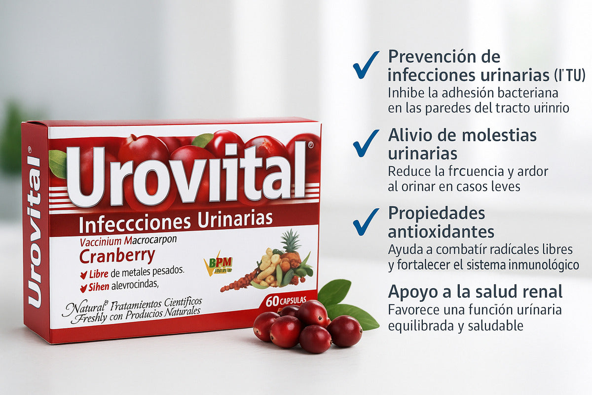 Kit Protección Urinaria Y Equilibrio Mineral  Urovital Cranberry 60 Cápsulas + Cloruro De Magnesio 200 Cápsulas | Marca Natural Freshly Sin Sabor