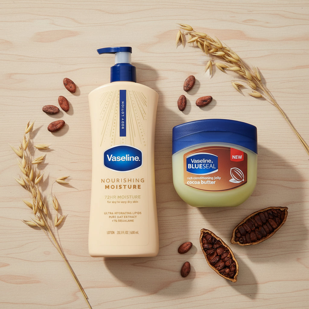 Vaseline Corporal  Nourishing Moisture +vaselin Cocoa Butter