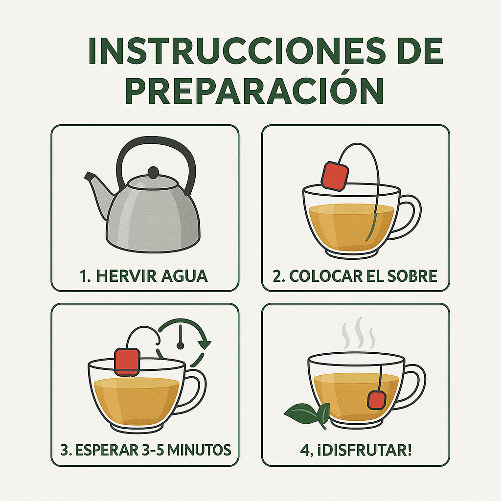 Infusion Te Verde Con Hojas De Guanábana Y Jamaica