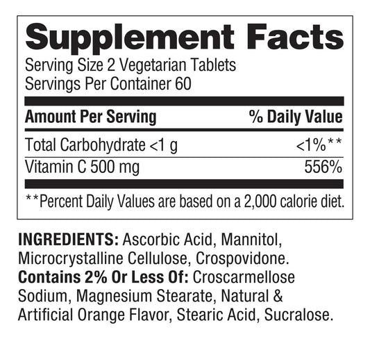 Vitamina C 500mg 120caps Spring Valley
