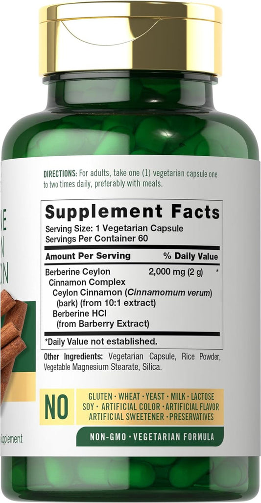 Berberine Berberina 2000mg Max Potencia Extra Fuerte 60 Caps