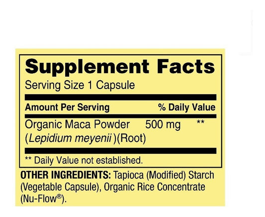Maca 500 Mg 90 Capsulas Spring Valley