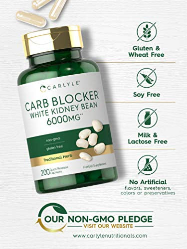 Bloqueador De Carbohidratos Frijol Blanco 6000 Mg 200 Cap
