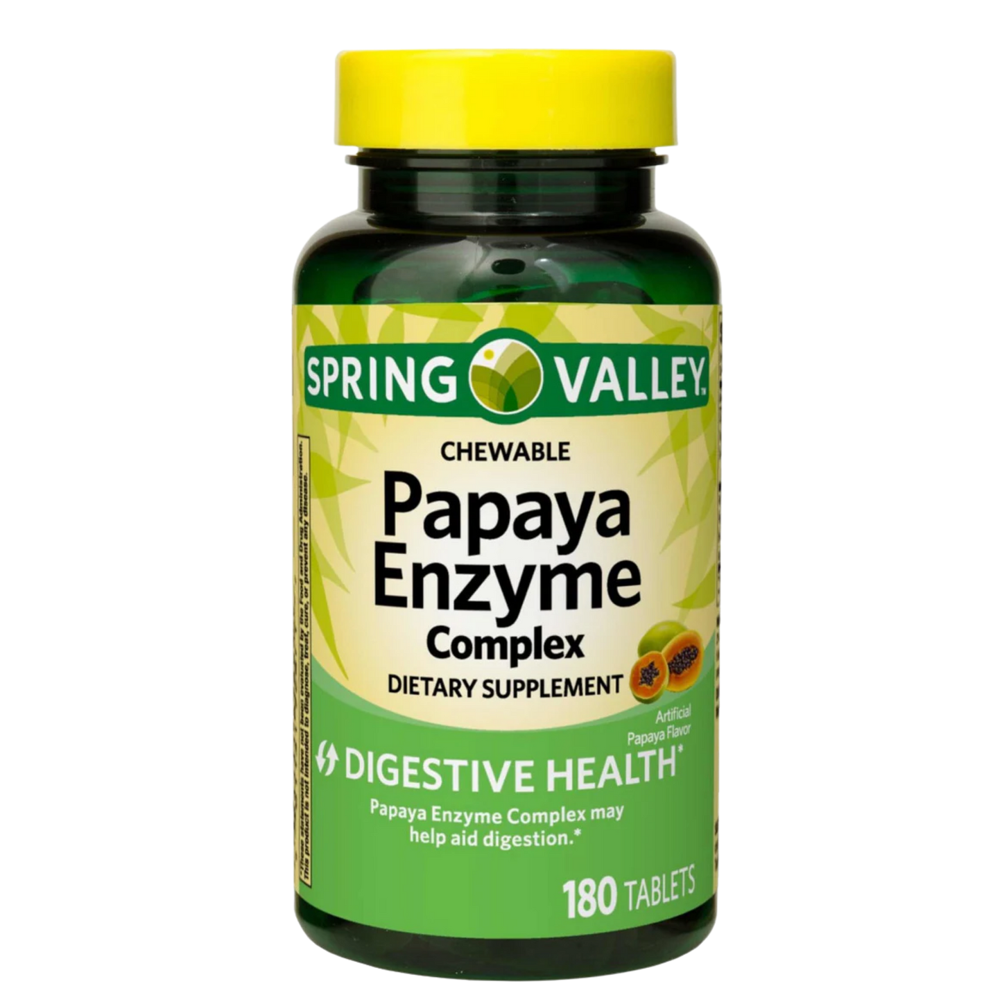 Papaya Enzyme Spring Valley 180 Pastillas Masticables