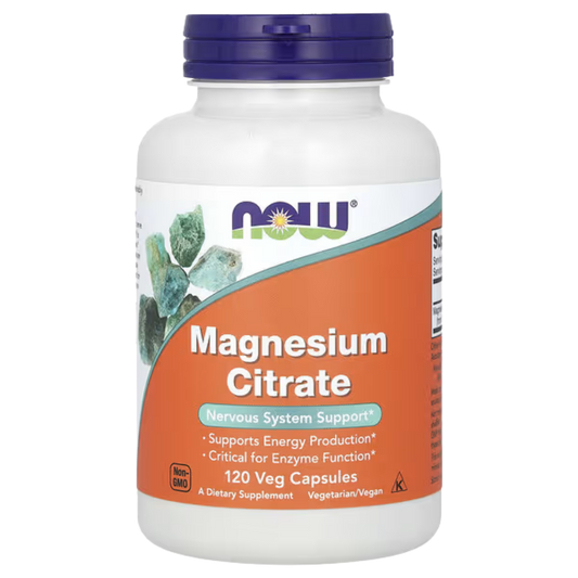 Citrato De Magnesio Now 400 Miligramos 120 Capsulas Vegetales