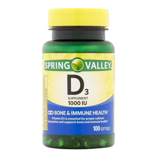 Vitamina D3 1000iu 100 Cápsulas Spring Valley
