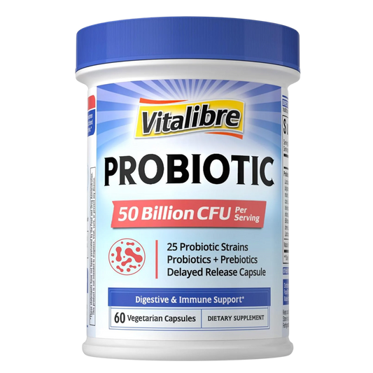 Probiótico 50 mil millones de UFC, 25 cepas