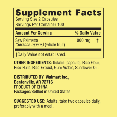 Saw Palmetto Spring Valley 450 Mg 200 Capsulas