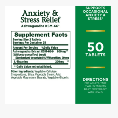 Antiestress Relieve Nature`s Bounty 50 Tabs