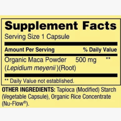 Maca Spring Valley 500 Mg 90 Tablets