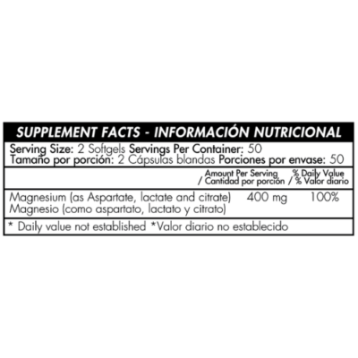 Super Magnesium 400 Mg 100 Capsulas Healthy America