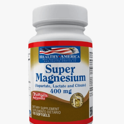 Super Magnesium 400 Mg 100 Capsulas Healthy America